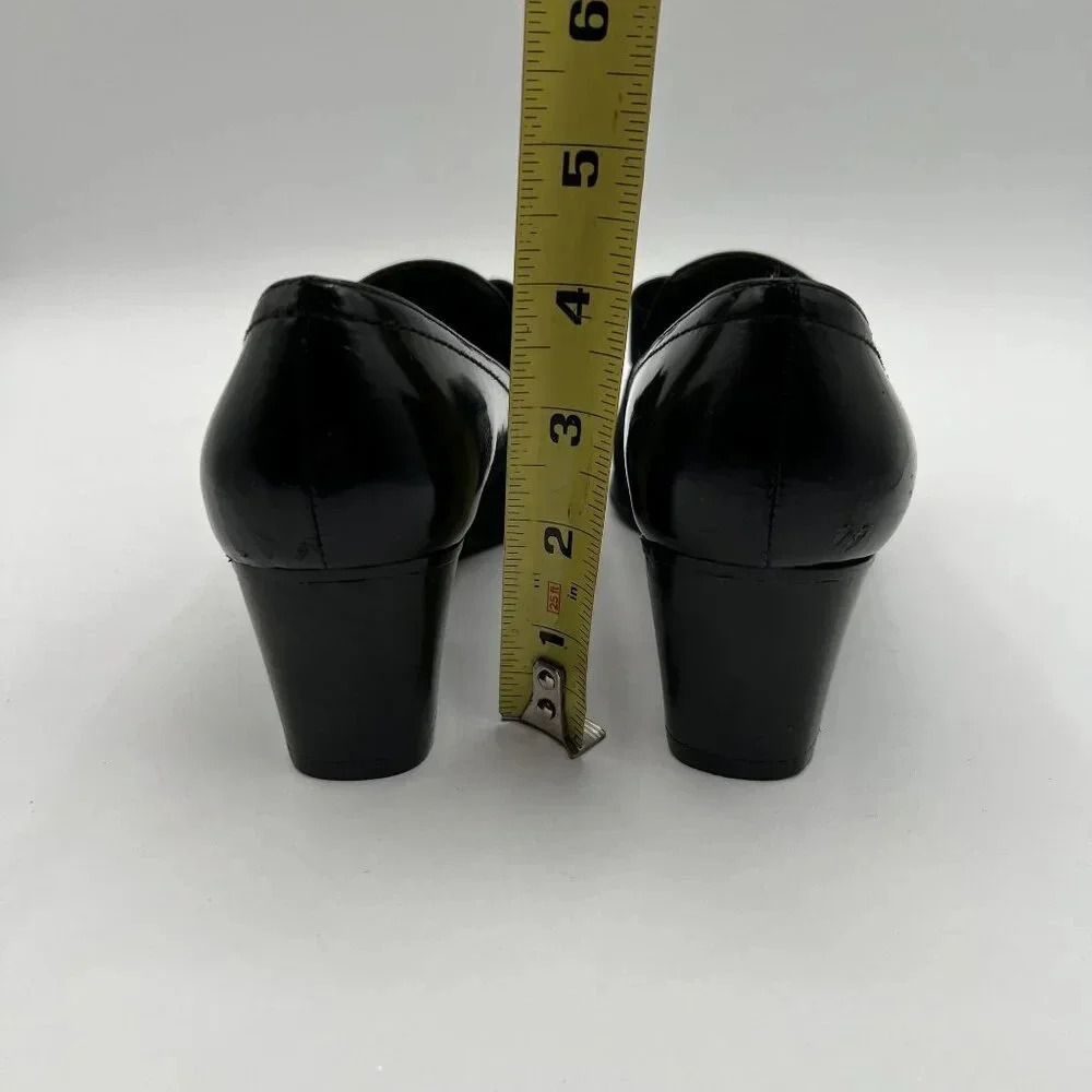 Stuart Weitzman Atabow Womens 5M Black Block Heel Loafers Bow Prairie Shoes - Picture 11 of 16